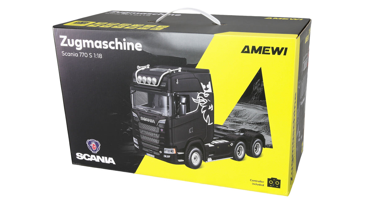 Camion RC Scania 770S 1/18 6x4 noir RTR