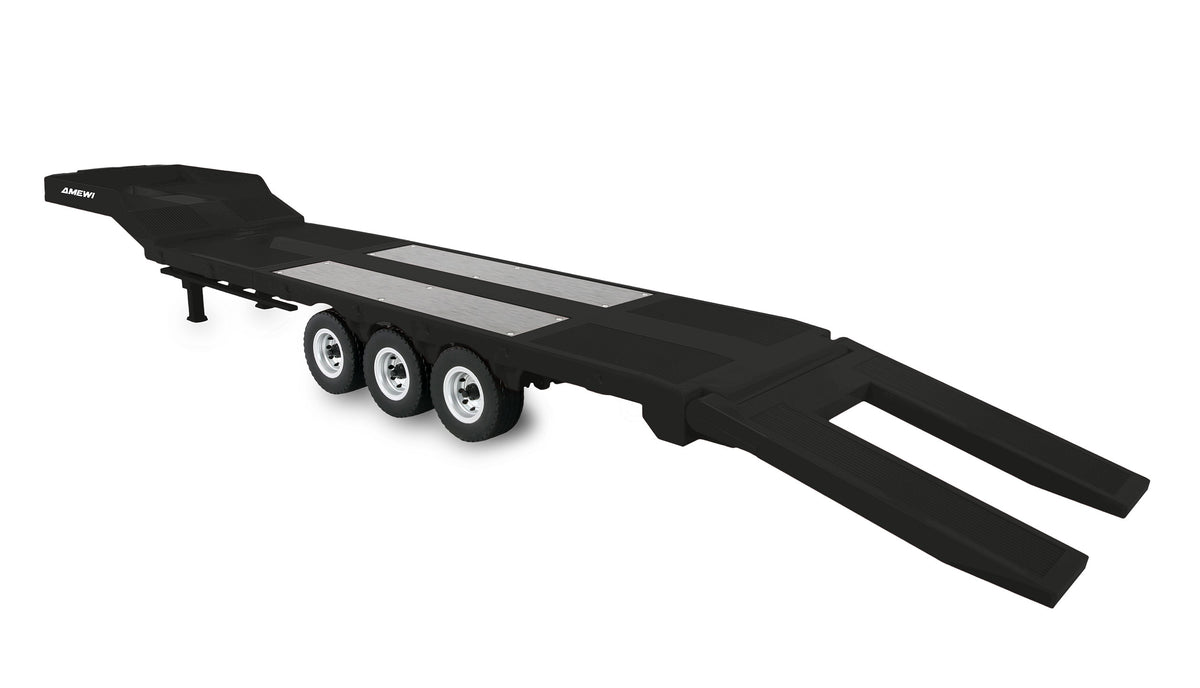 Amewi Scania 770S noir 1/18 avec remorque porte-engins RC