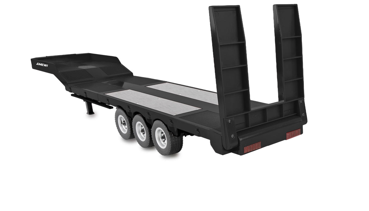 Amewi Scania 770S noir 1/18 avec remorque porte-engins RC