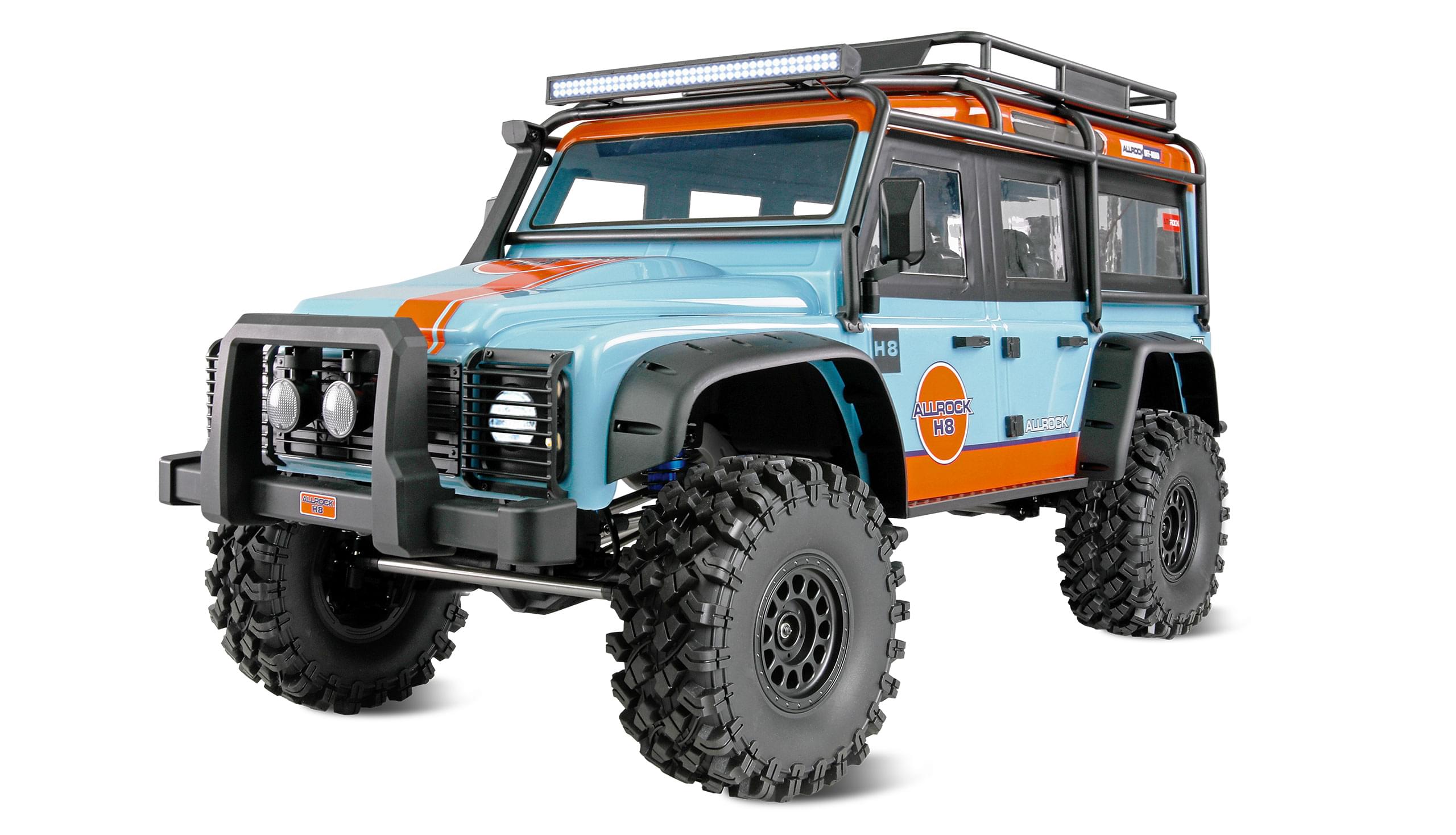 Crawler 1/8 brushless ALLRock H8 V2 RTR bleu/orange - 22766 - Breizh Modélisme.