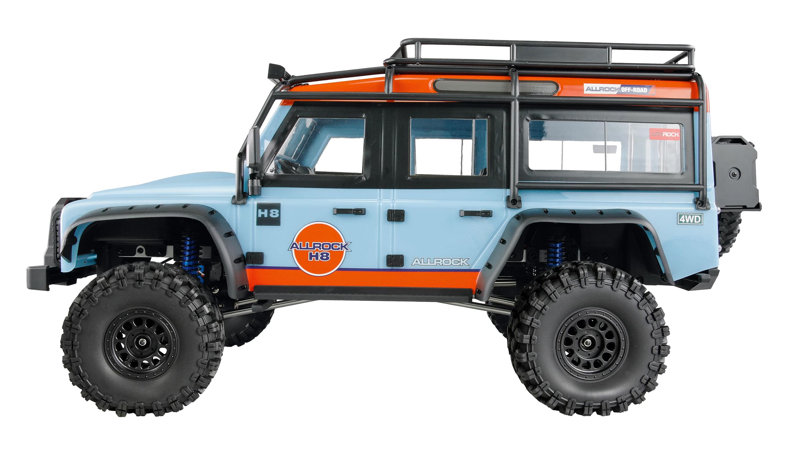Crawler 1/8 brushless ALLRock H8 V2 RTR bleu/orange - 22766 - Breizh Modélisme.