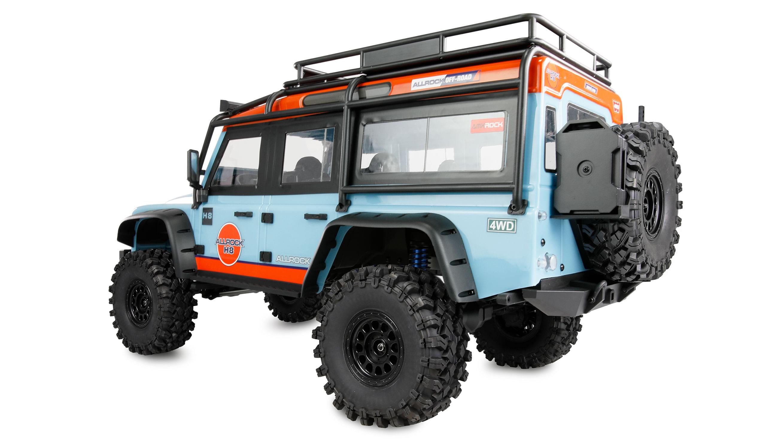 Crawler 1/8 brushless ALLRock H8 V2 RTR bleu/orange - 22766 - Breizh Modélisme.