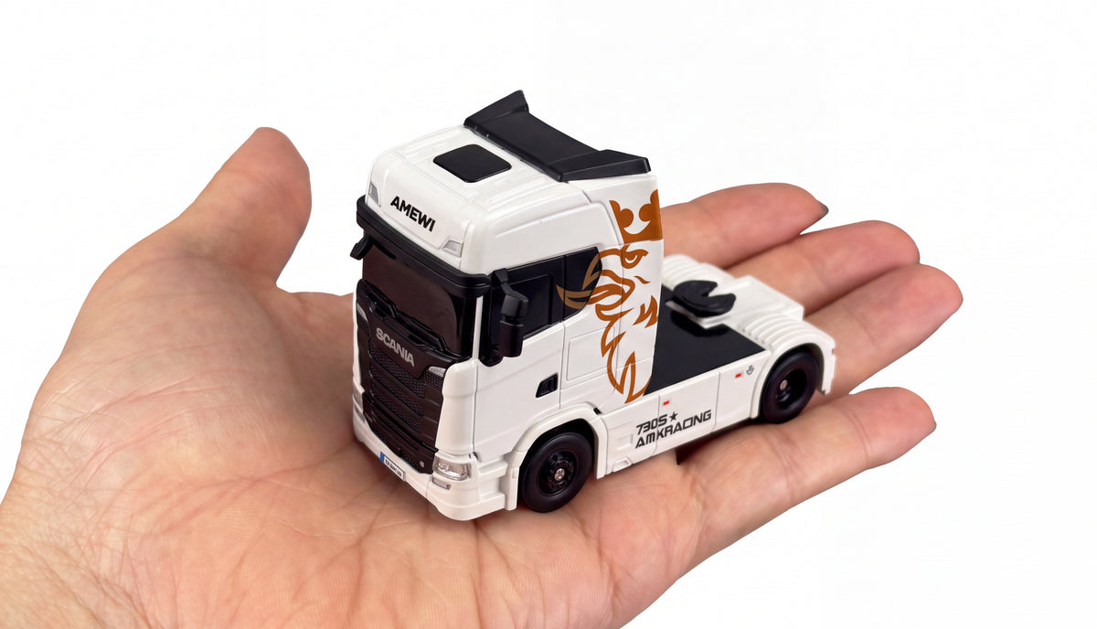 Mini Camion RC Scania 730 S 1/64 4x4 RTR avec remorque