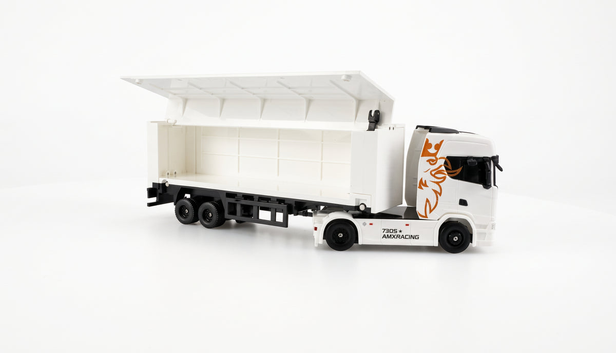 Mini Camion RC Scania 730 S 1/64 4x4 RTR avec remorque
