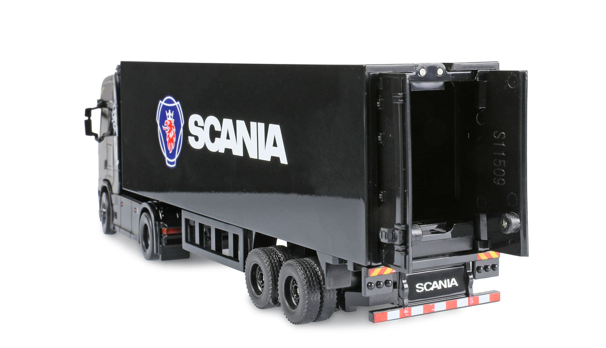 Mini Camion RC Scania 730 S 1/64 4x4 RTR avec remorque noir - Breizh Modélisme.