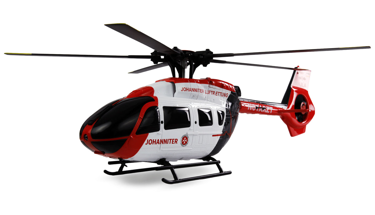 Hélicoptère RC Brushless Johanniter H145 Amewi – 6 Canaux 6G RTF, Rotor 5 Pales