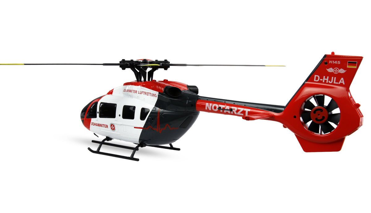 Hélicoptère RC Brushless Johanniter H145 Amewi – 6 Canaux 6G RTF, Rotor 5 Pales