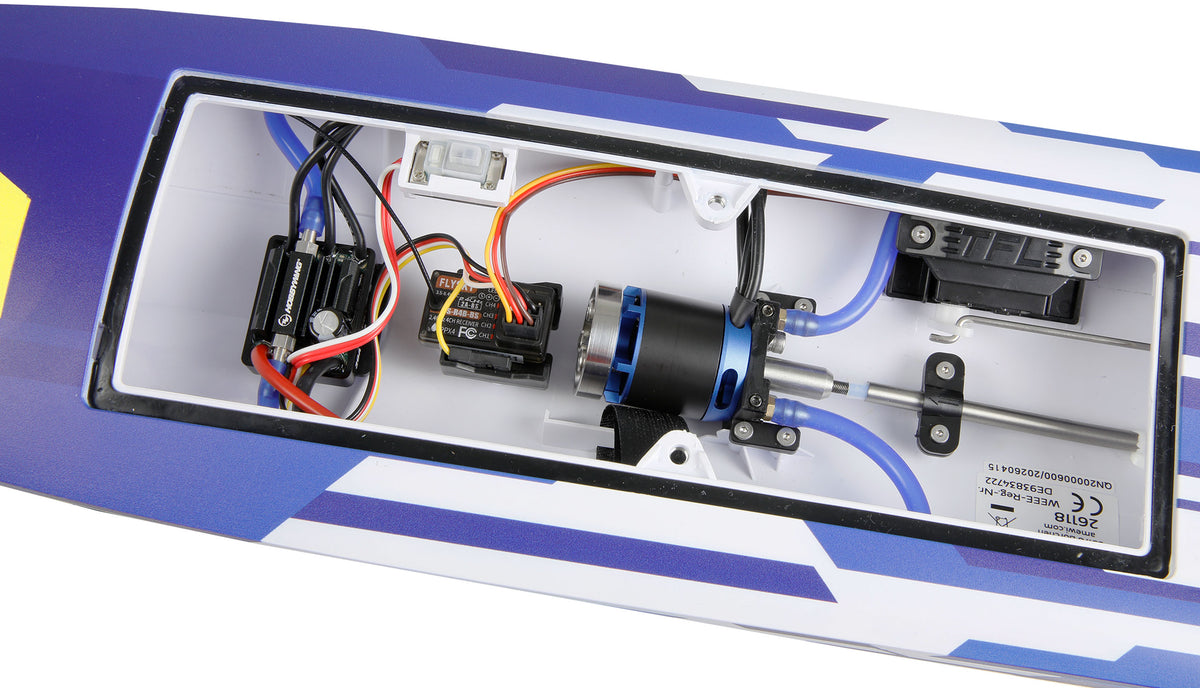 Bateau RC Amewi Marlin S5 Brushless Explorer Mono RTR bleu