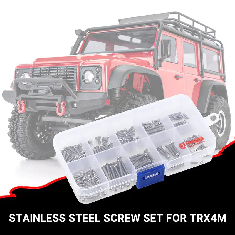 Boîte de vis et écrous à tête bombée INJORA en acier inoxydable de grade 12.9 pour TRX4M - Breizh Modélisme.