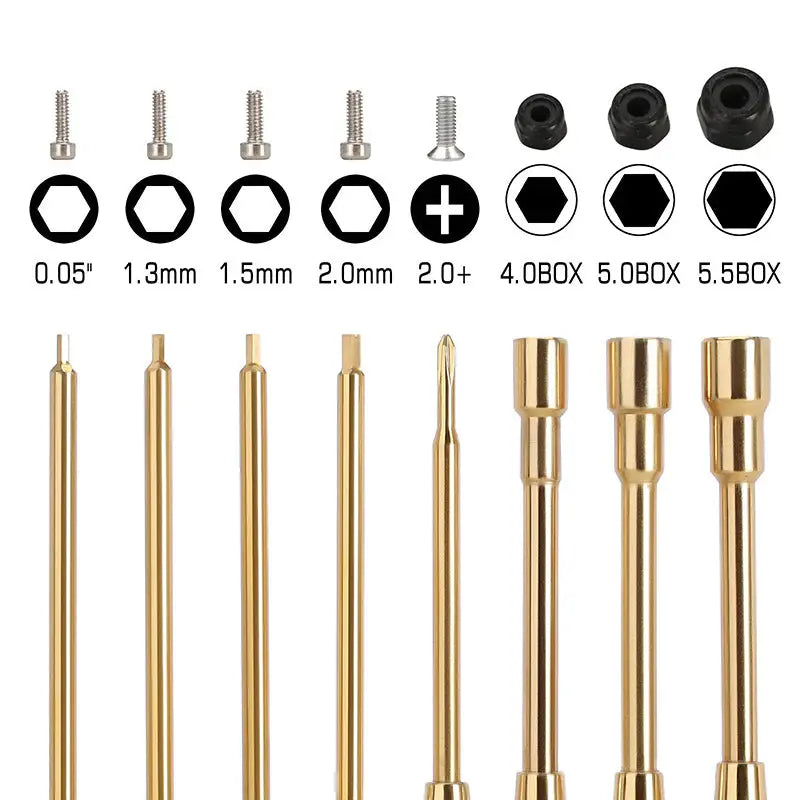 Kit d'outils à changement rapide INJORA 8 en 1 pour mini crawler rc 1/24 et 1/18 - Tool-LSD49 - Breizh Modélisme.