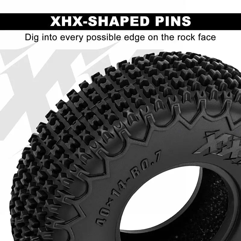 4 pneus Injora 0.7 "40*14mm XHX Pin pour 1/30 SCX30