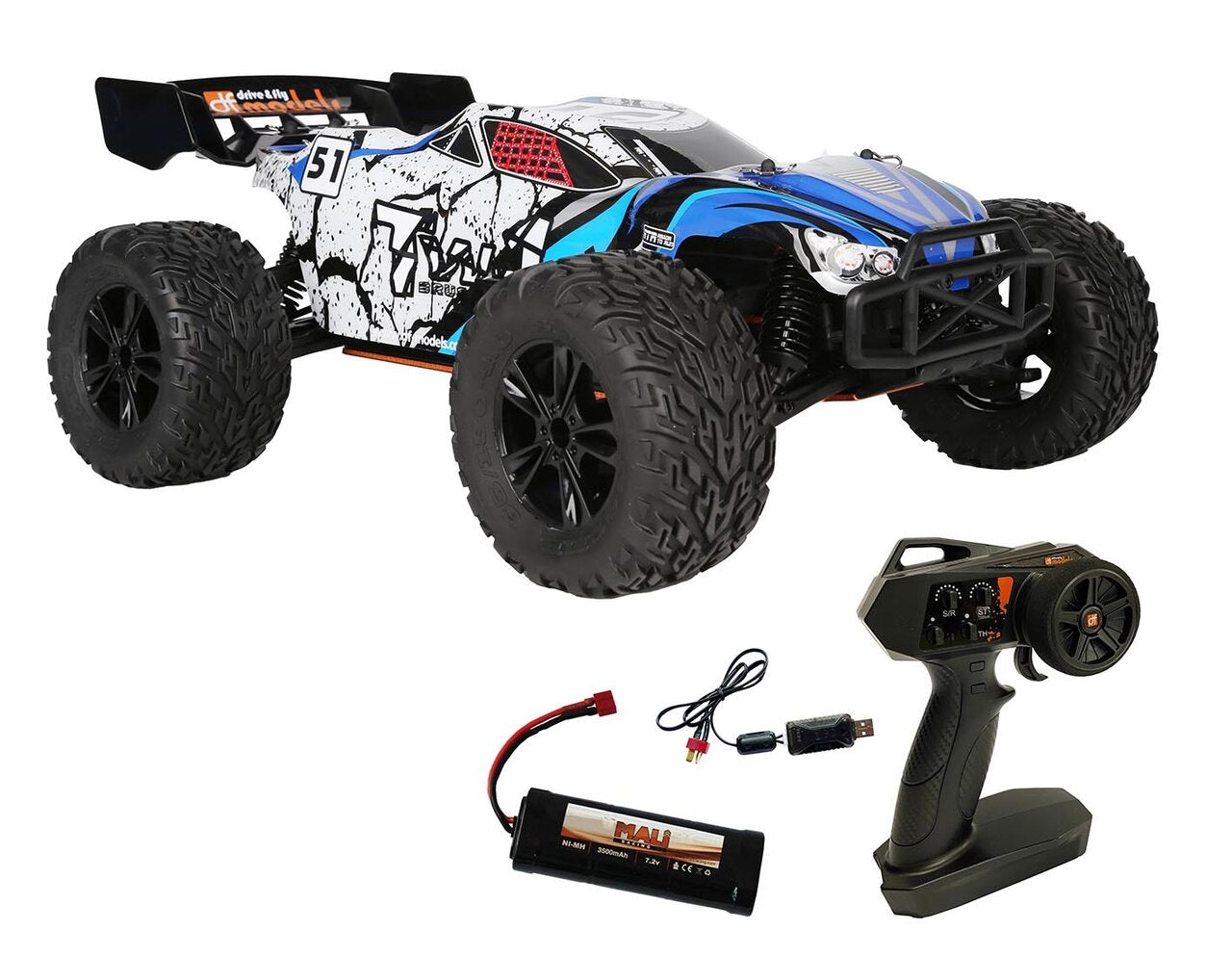 DF Models TW-1 Truggy 5.1 charbon XL RTR 1/10 - 40km/h - Breizh Modélisme.