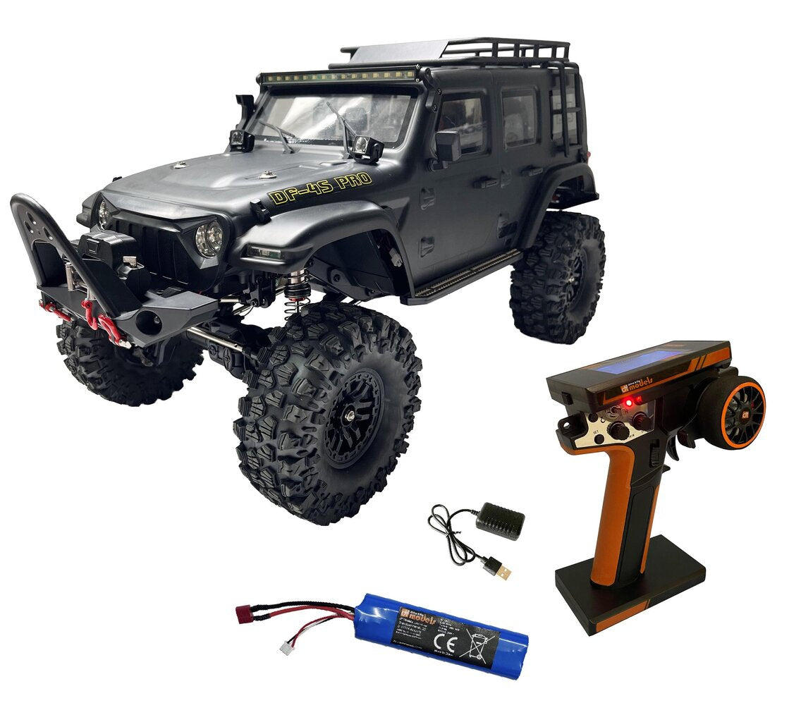 DF Models Crawler RC DF-04S PRO 1/10 Scale Noir mat – Brushless RTR 3226