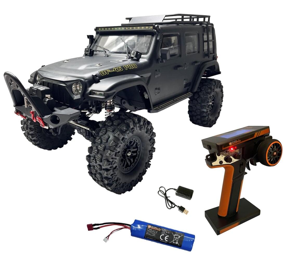 DF Models Crawler RC DF-04S PRO 1/10 Scale Noir mat – Brushless RTR 3226