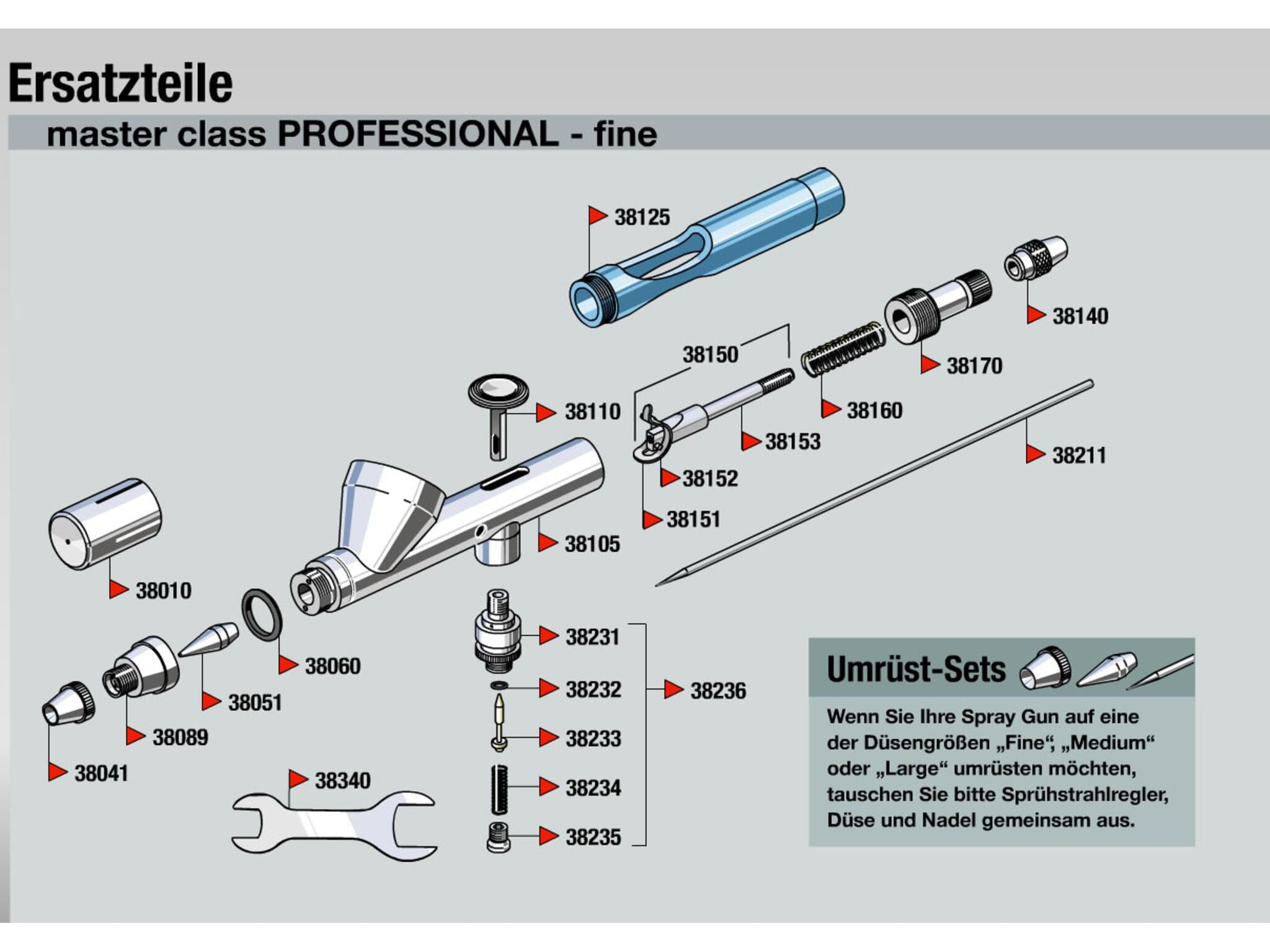 Pistolet à peinture "Professional" Master Class Aérographe Revell pour les expérimentés 39108