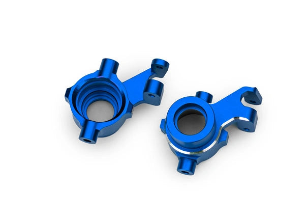 Blocs de direction en aluminium bleu (paire) Maxx, Maxx Slash - Traxxas 10237-BLUE - Breizh Modélisme.