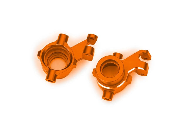 Blocs de direction en aluminium orange (paire) Maxx, Maxx Slash - Traxxas 10237-ORNG - Breizh Modélisme.