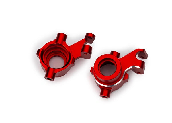 Blocs de direction en aluminium rouge (paire) Maxx, Maxx Slash - Traxxas 10237-RED - Breizh Modélisme.
