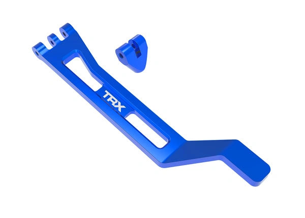 Support de batterie en aluminium bleu pour Mini Maxx/XRT - Traxxas 10726-BLUE - Breizh Modélisme.