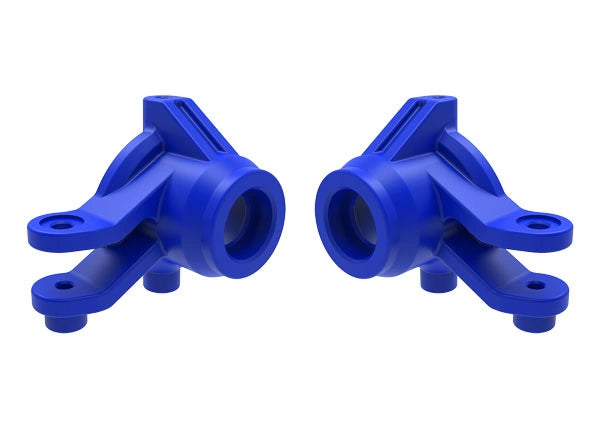 Blocs de direction bleu (paire) Mini Maxx - Traxxas 10736-BLUE - Breizh Modélisme.