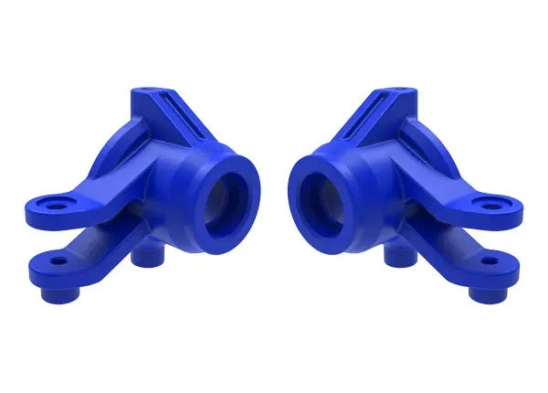 Blocs de direction bleu (paire) Mini Maxx - Traxxas 10736-BLUE - Breizh Modélisme.