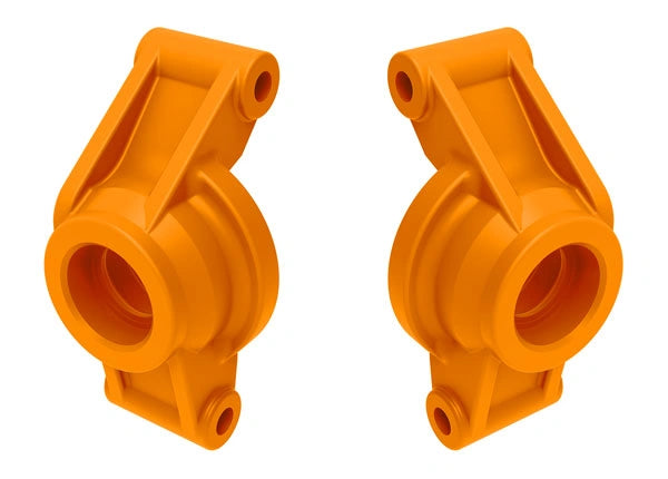 Porte-fusées d'essieu orange (paire) Mini Maxx - Traxxas 10752-ORNG - Breizh Modélisme.