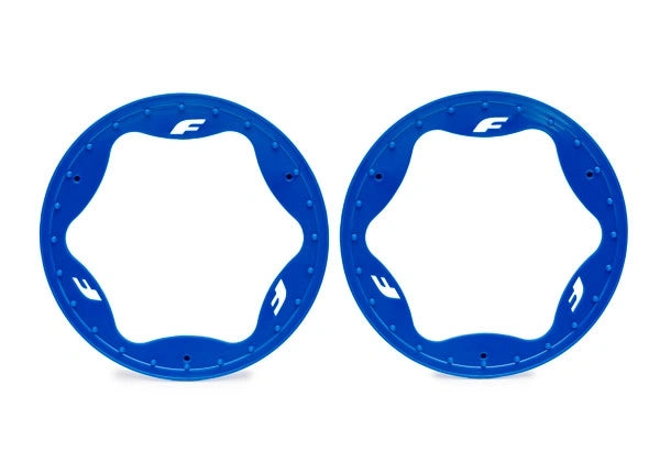 Anneaux Beadlock bleu Pro Scale Sand Car Race 4,3" arrière (2) - Traxxas 10948-BLUE - Breizh Modélisme.
