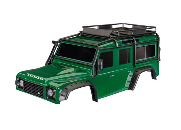 Traxxas Carrosserie Land Rover Defender TRX4 Clipless 8050 verte - Breizh Modélisme.