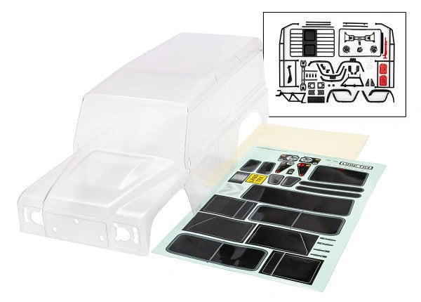 Carrosserie Land Rover Defender Clipless complète transparente - Traxxas 8050 - Breizh Modélisme.