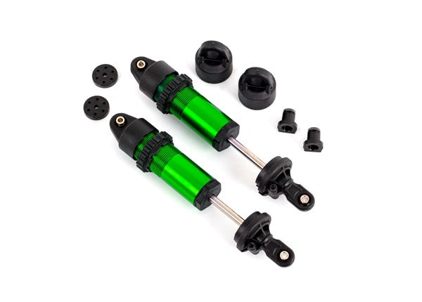 Amortisseurs GT-maxx alu vert sans ressorts - Traxxas 9660-GRN - Breizh Modélisme.