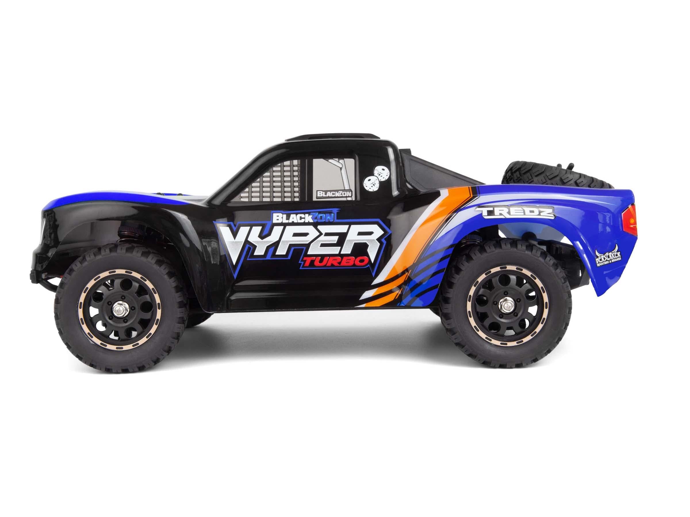 Blackzon Vyper 1/16 brushless 45km/h lipo 2S SC Turbo 4WD RTR bleu