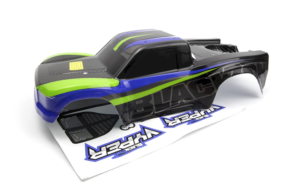Carrosserie bleu/vert Blackzon Vyper SC - 540278