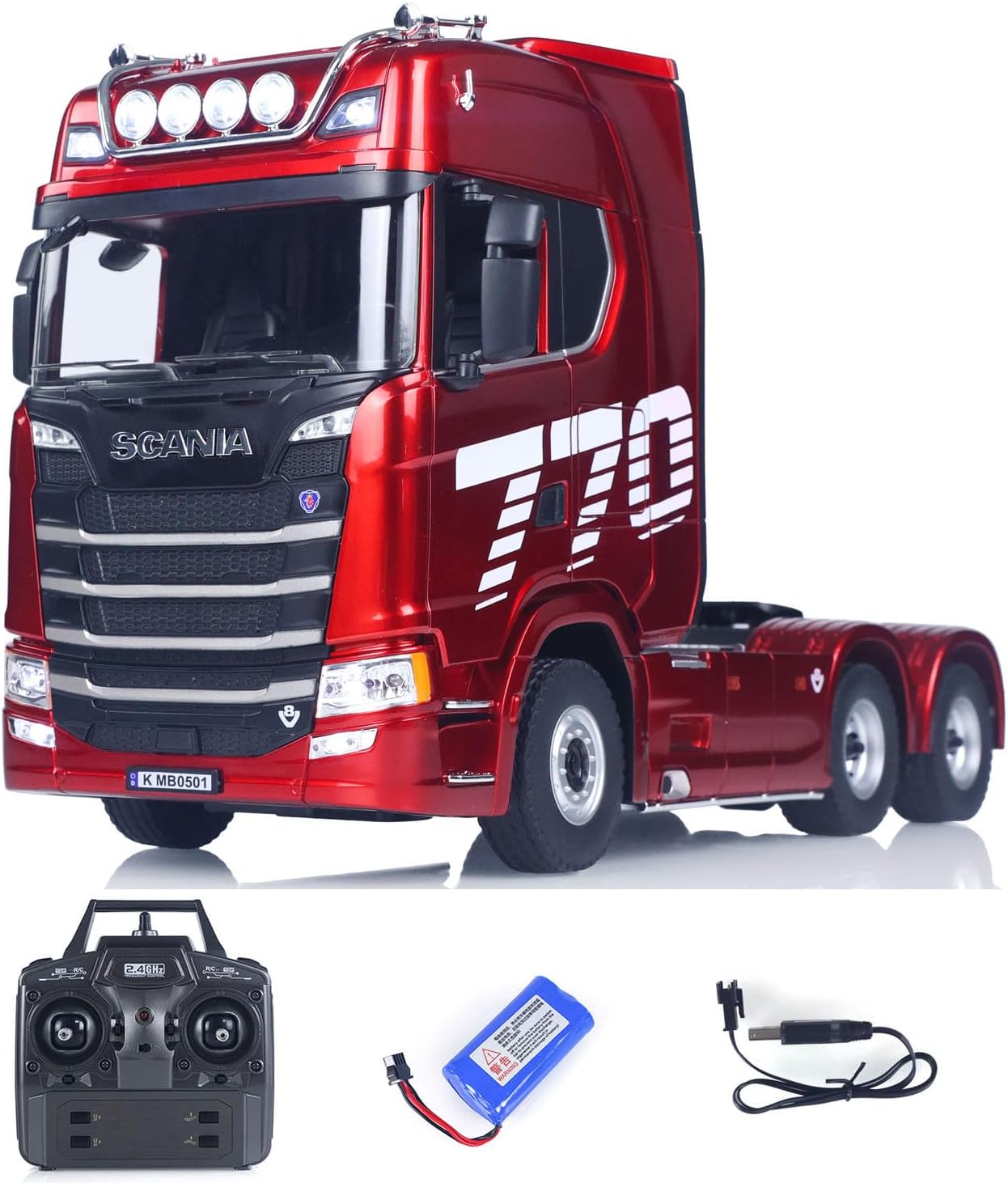 Camion Huina Scania 770S RC Truck RTR rouge