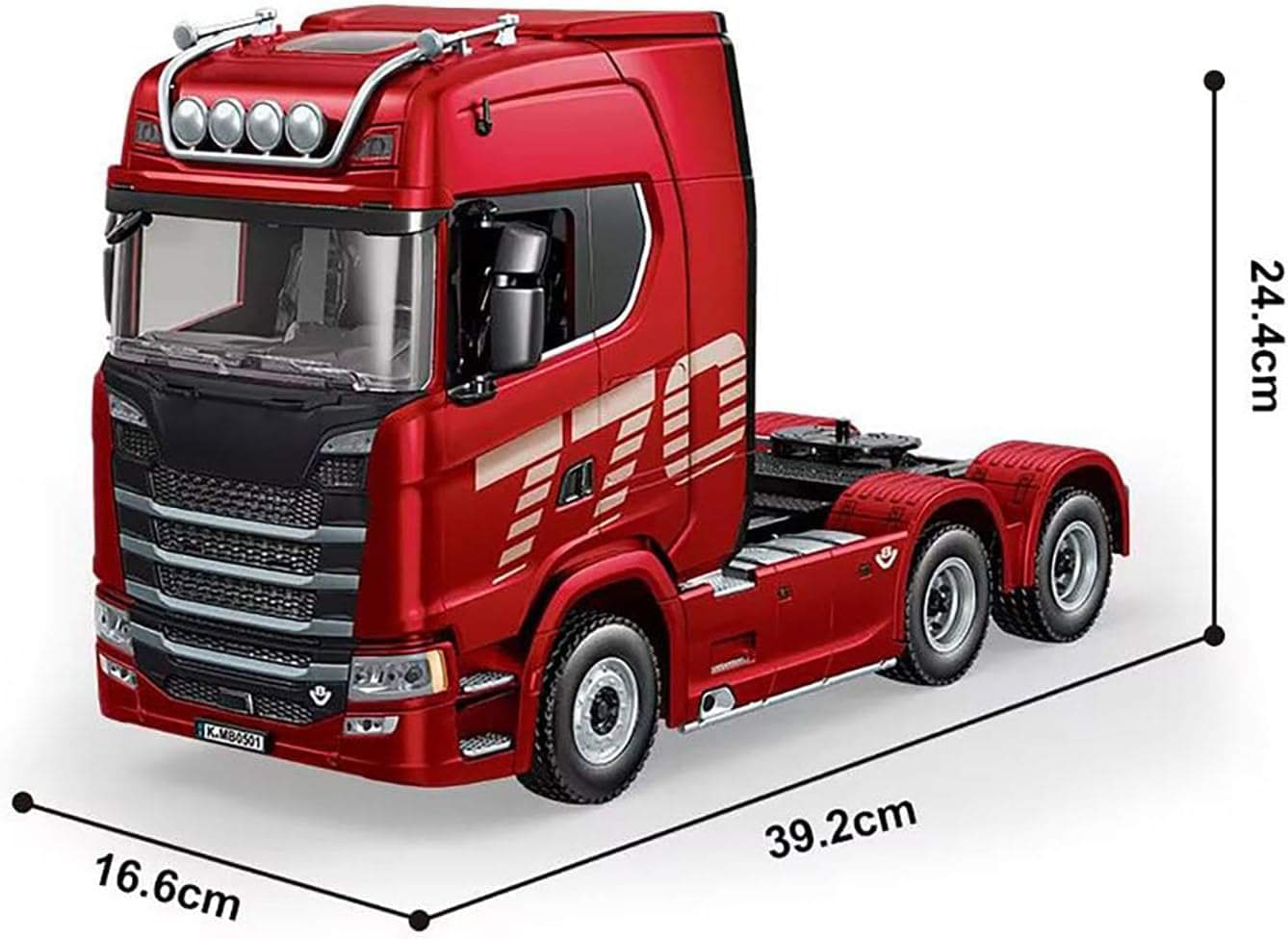 Camion Huina Scania 770S RC Truck RTR rouge 1501