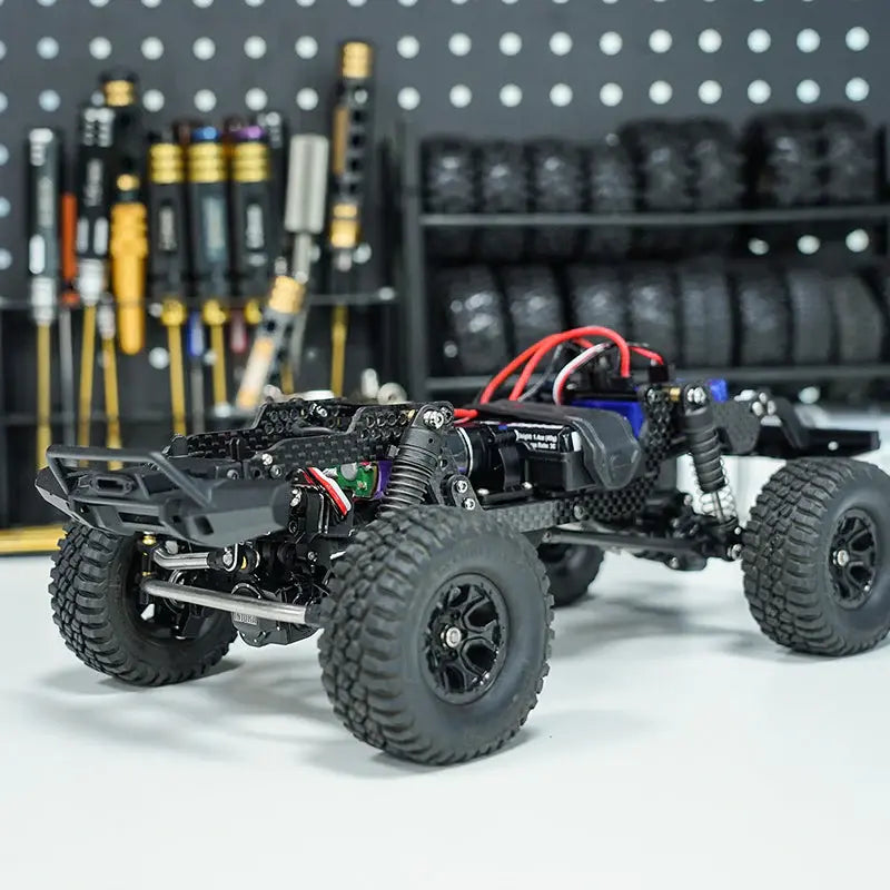 Kit de châssis universel INJORA LCG pour mise à niveau TRX4M 1/18 (aluminium) - Breizh Modélisme.