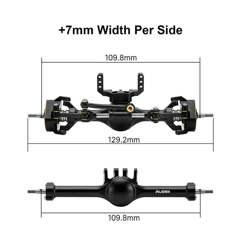 Axes planétaires INJORA +7 mm pour TRX4M 1/18 - 4M-121BKFR