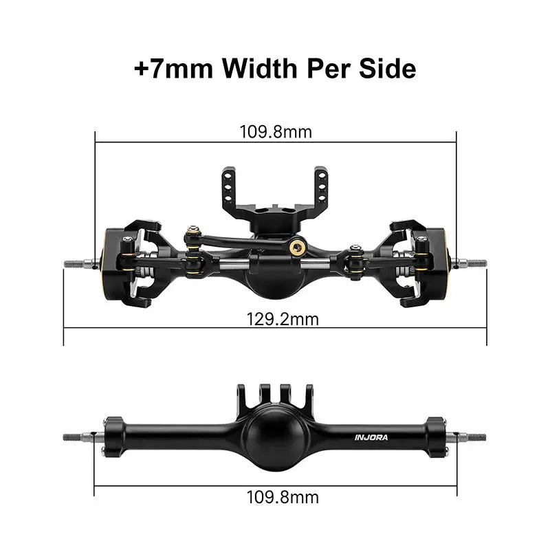 Axes planétaires INJORA +7 mm pour TRX4M 1/18 - 4M-121BKFR