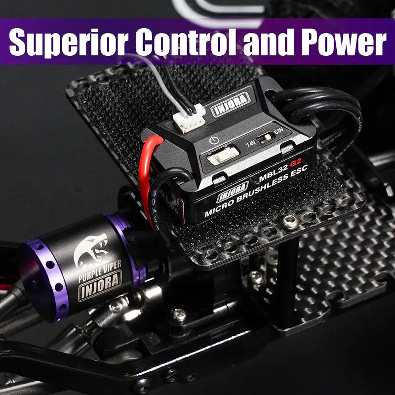 ESC brushless étanche MBL32 G2 et moteur Purple Viper 1721 pour TRX4M 1/18 - MBL32G2-INM19-4M - Breizh Modélisme.