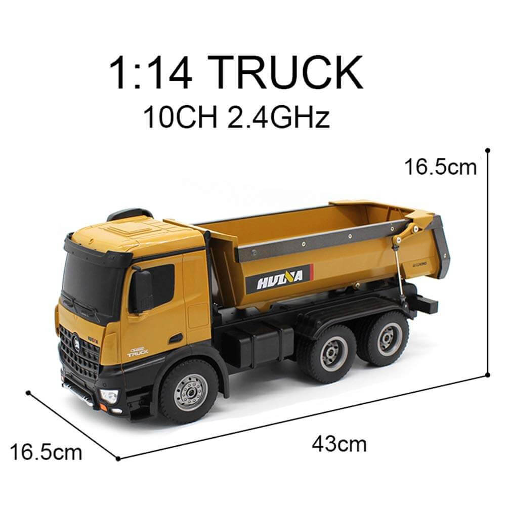 Camion Benne RC en Métal 1/14 - Huina 1573