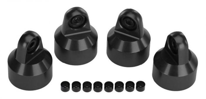 Bouchons d'amortisseur GTX aluminium noir PTFE (x4) - Traxxas 7764X