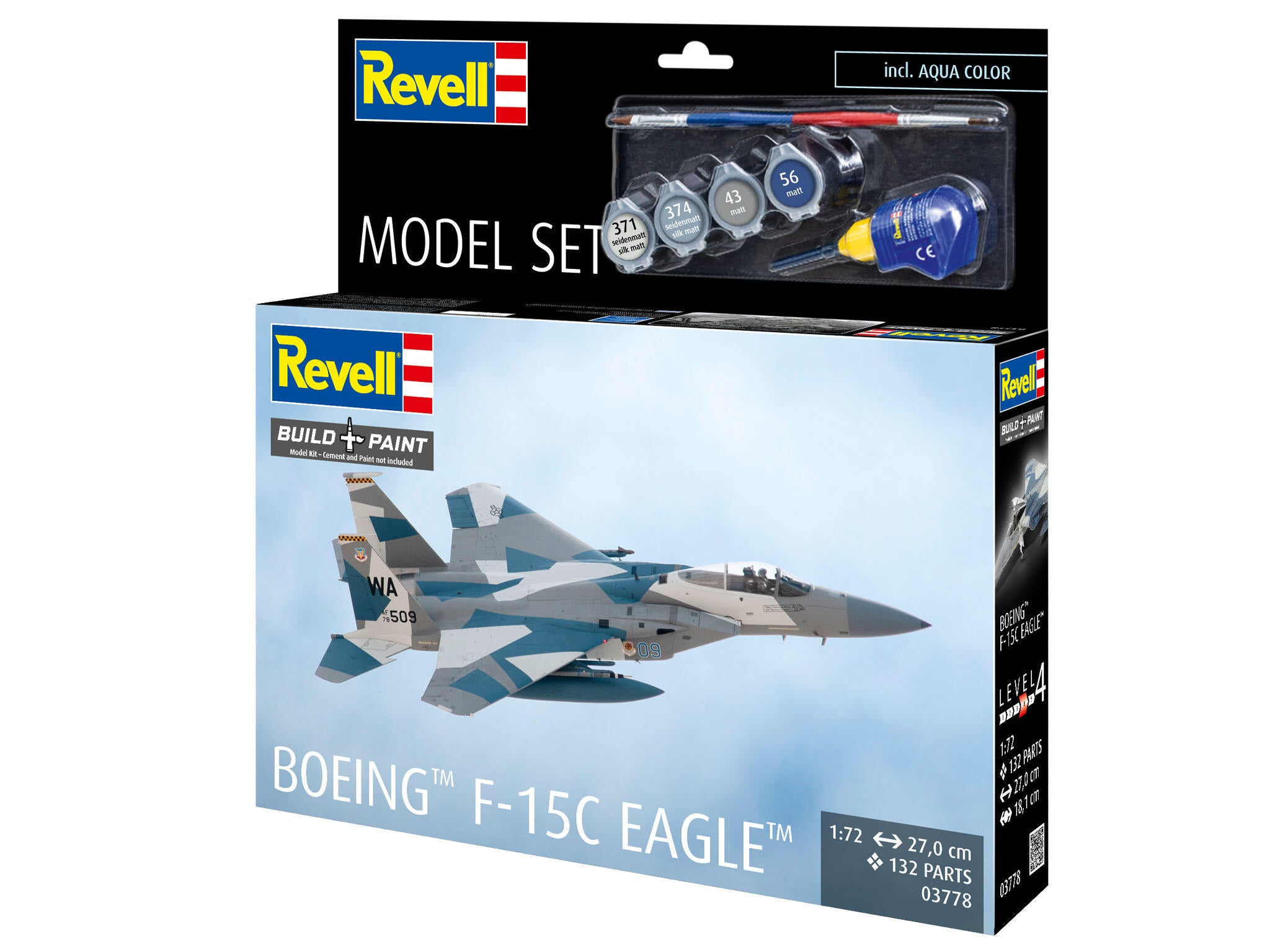 Maquette avion Revell 63778 Boeing F-15C Eagle avec accessoires de base