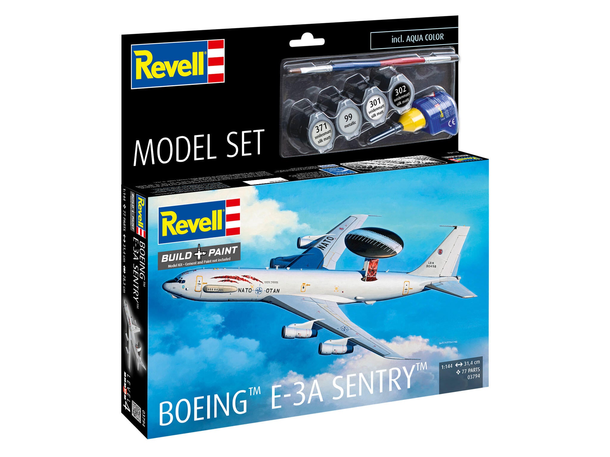 Maquette avion Revell 63794 Boeing E-3A avec accessoires de base