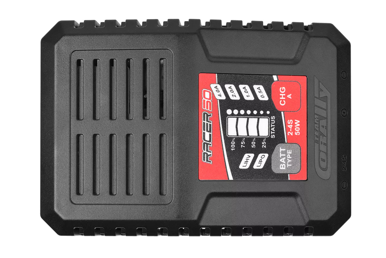 Chargeur secteur Racer 50 Team Corally 2-4S Lipo 50W Version EURO - C-51020-EU