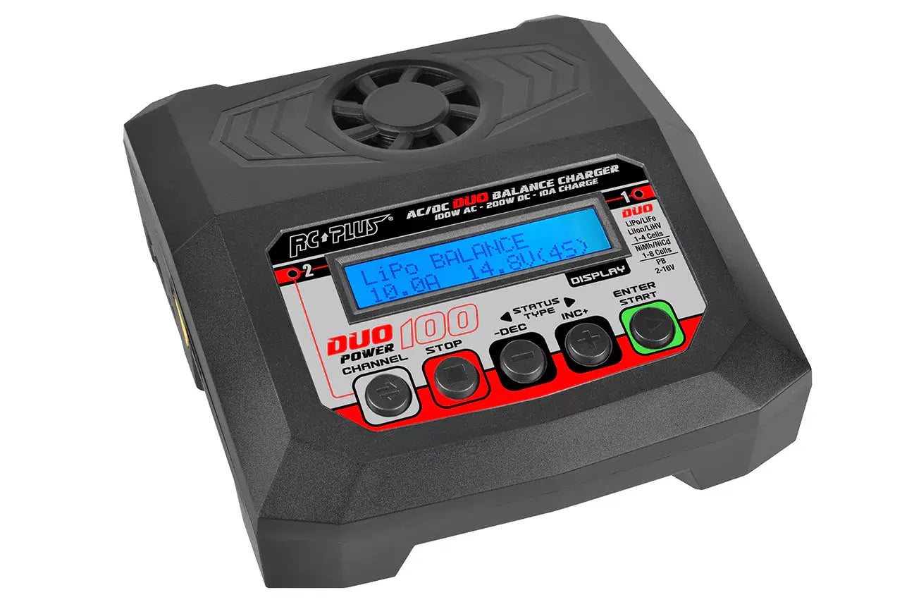 Chargeur lipo Duo rapide Lipo 1 à 4S et Nimh - 2x100W RC Plus