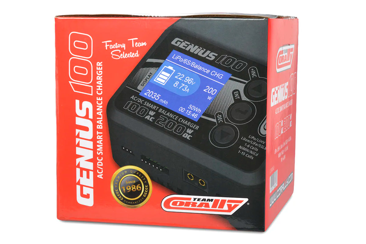 Chargeur Balance Genius 100 AC/DC 100W pour Lipo 1-6S NiMH Version EURO