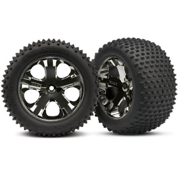 Traxxas 2 Pneus Alias 2.8 + jantes AllStar Black Arrière 3770A