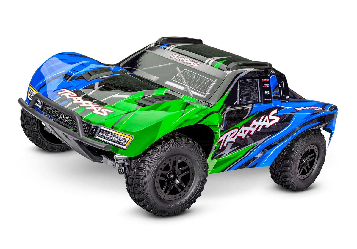 Traxxas Slash 4x4 VX3 Brushless vert 68454-4- - Breizh Modélisme.