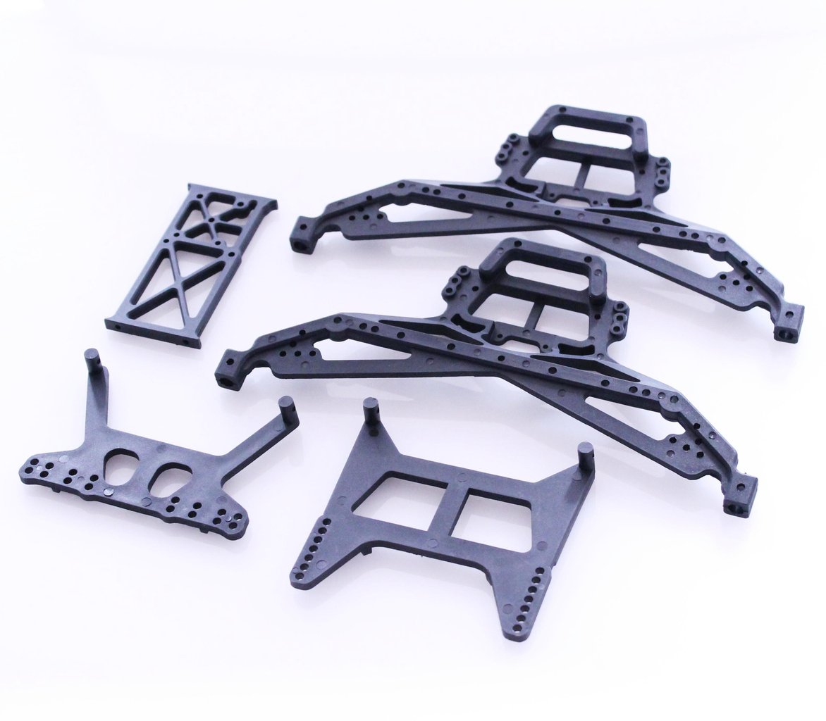 Cadre principal + support de montage de carrosserie - DF Models 7103 - Breizh Modélisme.