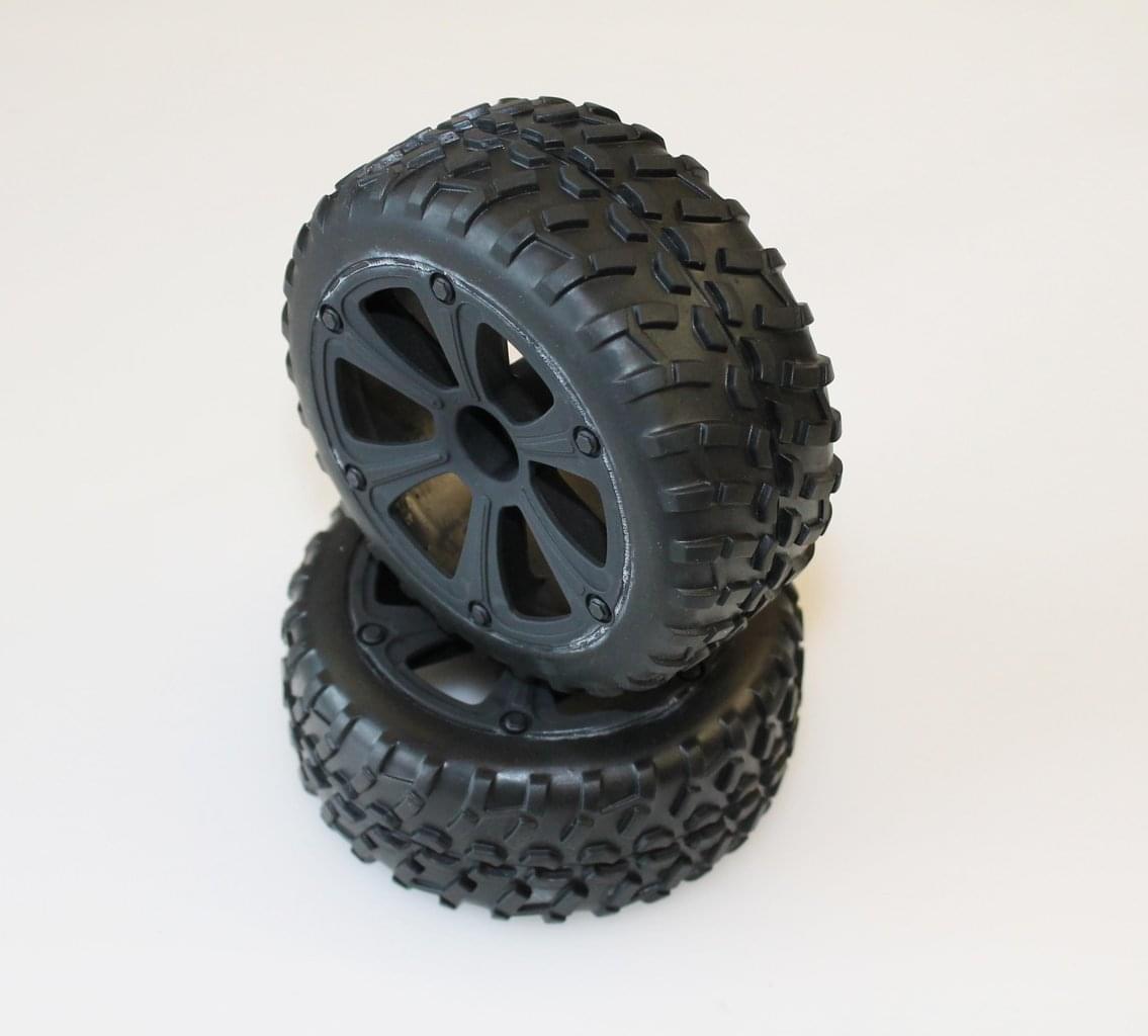 Roues avec jantes arrière (2) Crusher T - DF Models 7244 - Breizh Modélisme.