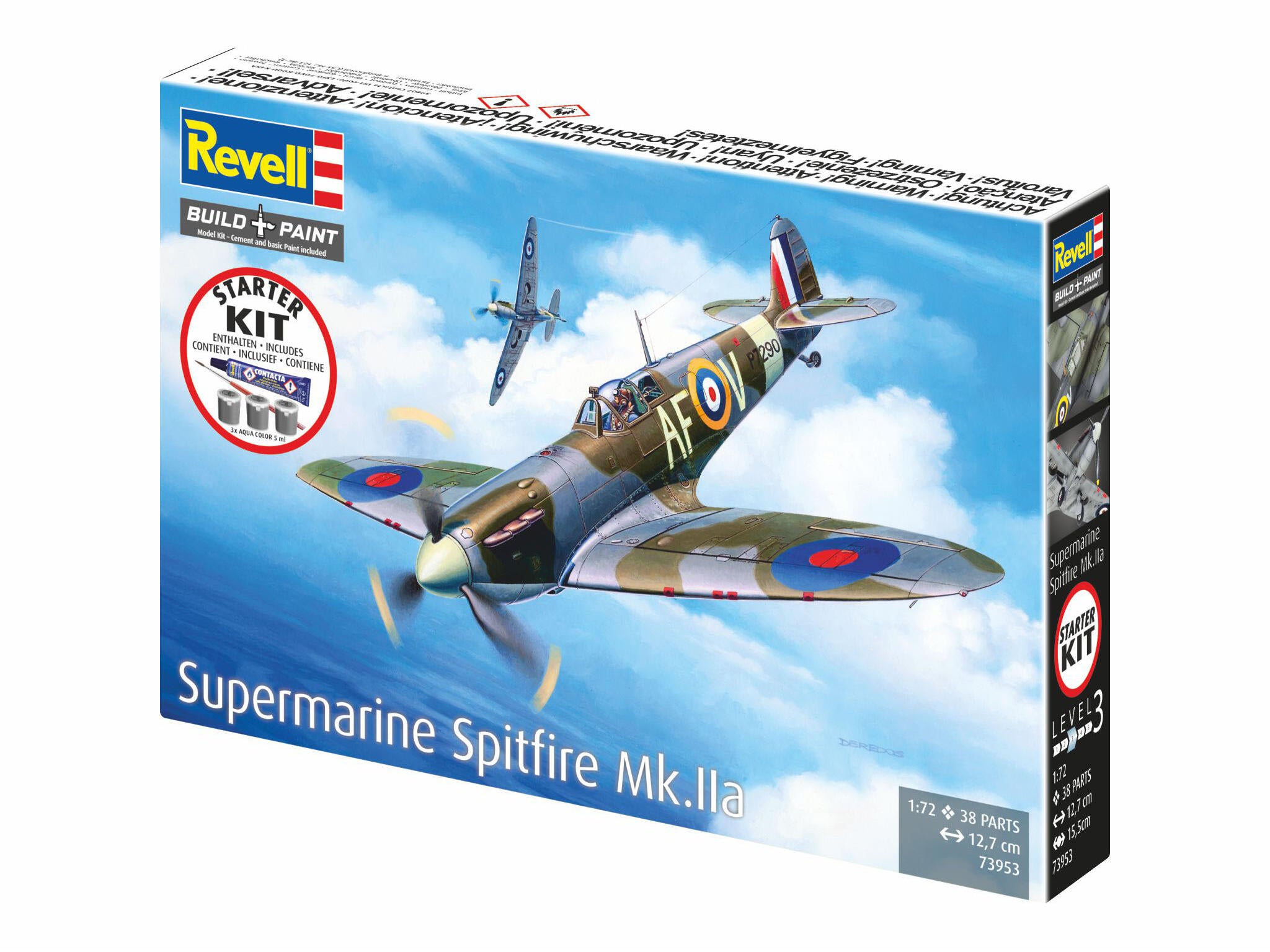 Maquette Revell Starter kit 73953 Spitfire Mk.IIa avec accessoires de base